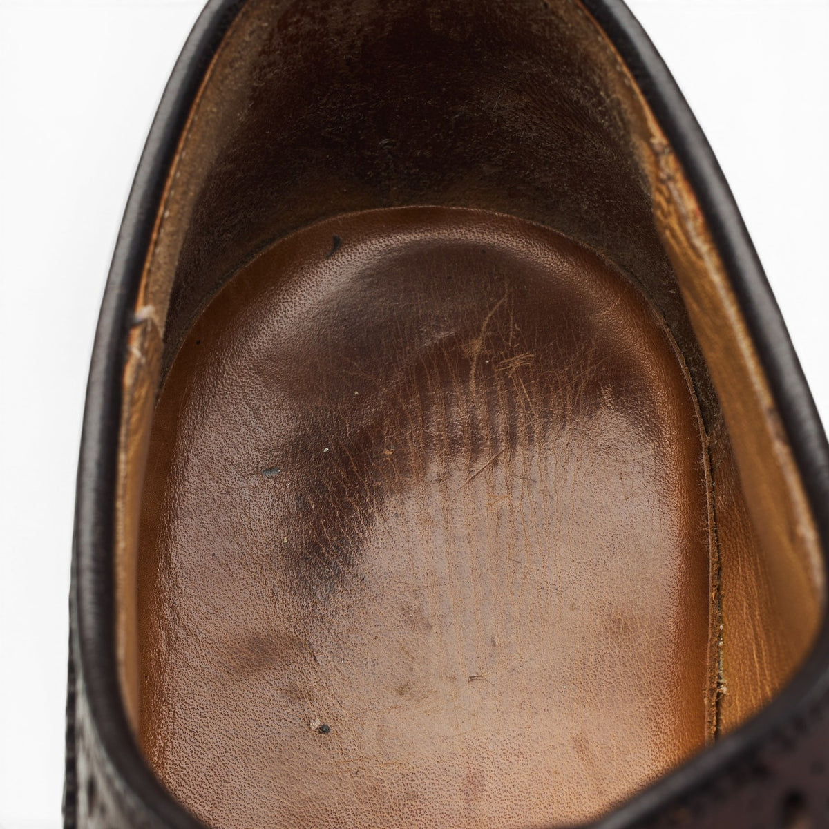 'Grafton' Dark Brown Leather Derby Brogues UK 7.5 F