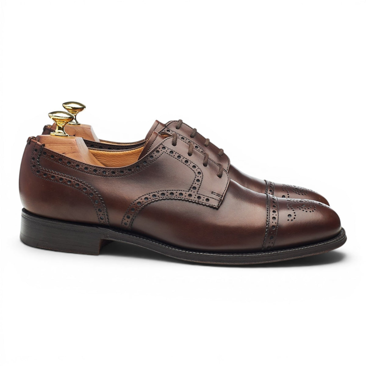 'Cambridge' Dark Brown Leather Oxford Brogues UK 7 F