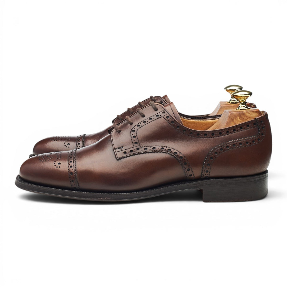 'Cambridge' Dark Brown Leather Oxford Brogues UK 7 F