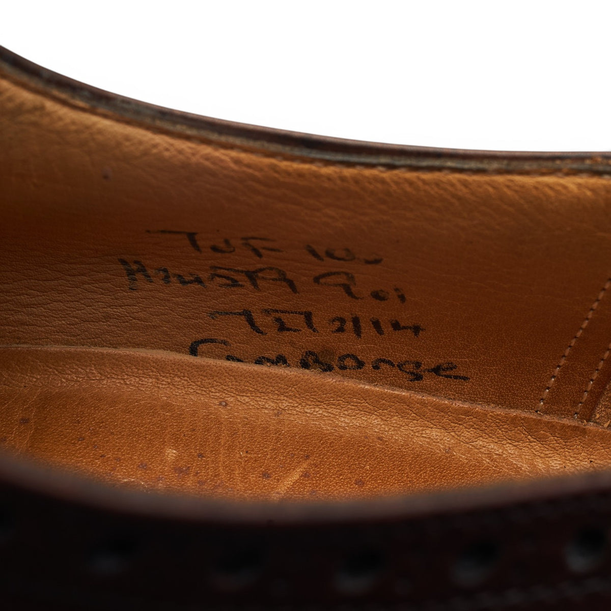 'Cambridge' Dark Brown Leather Oxford Brogues UK 7 F