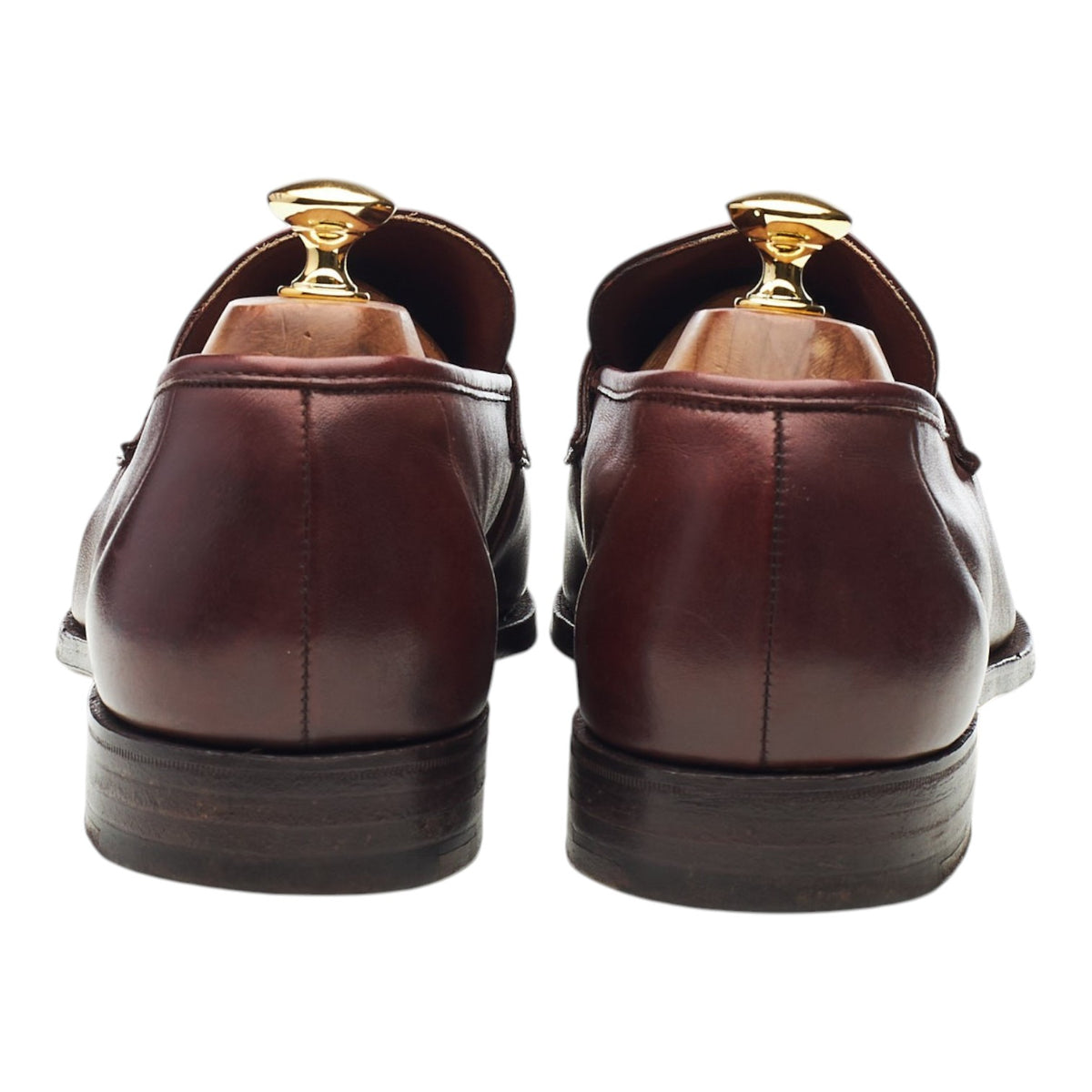 New & Lingwood Burgundy Leather Penny Loafers UK 10.5 E