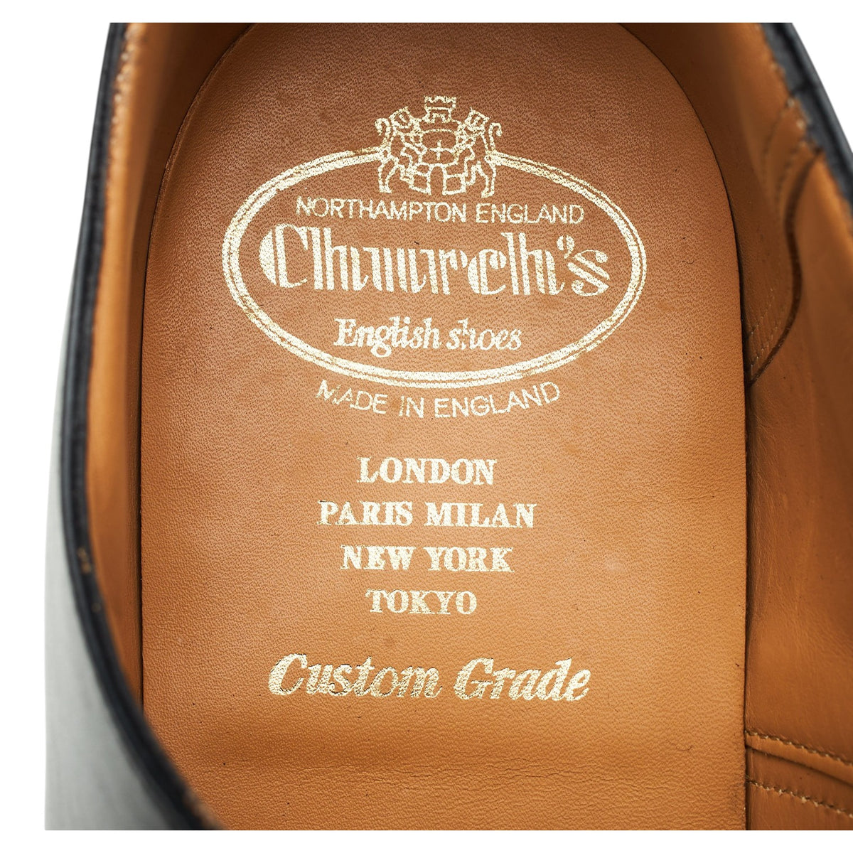 'Consul' Black Leather Oxford UK 10 G