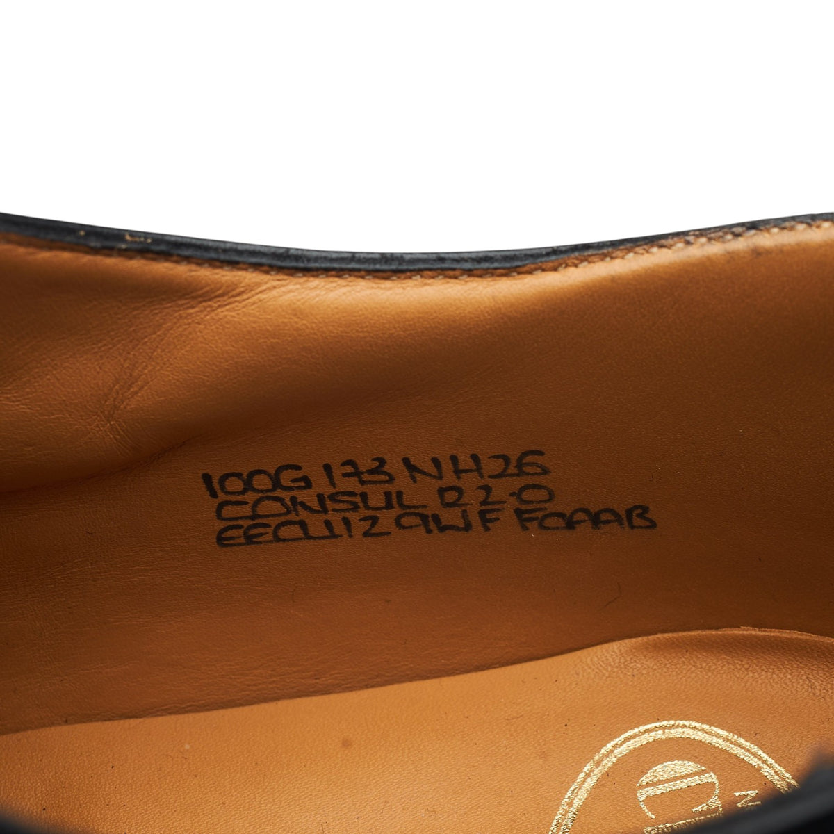 'Consul' Black Leather Oxford UK 10 G