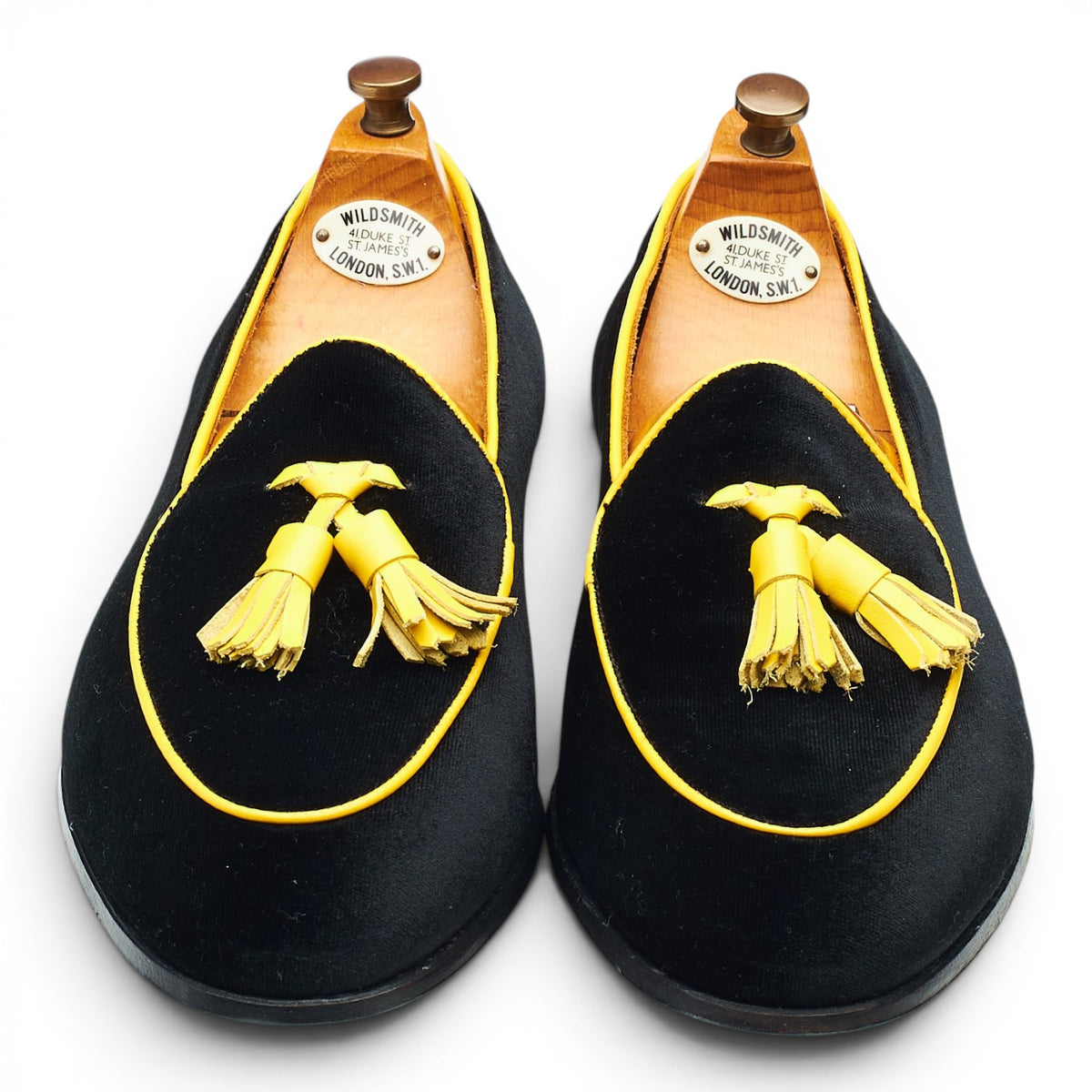'Model 88' Black Velvet Belgian Loafers UK 8 F