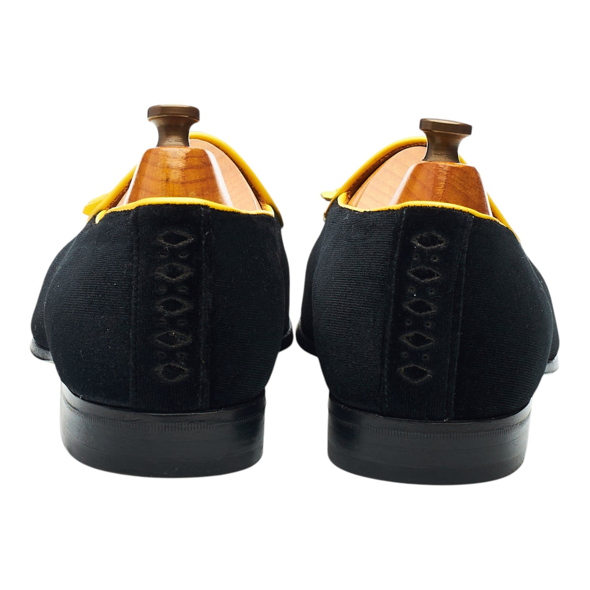 'Model 88' Black Velvet Belgian Loafers UK 8 F