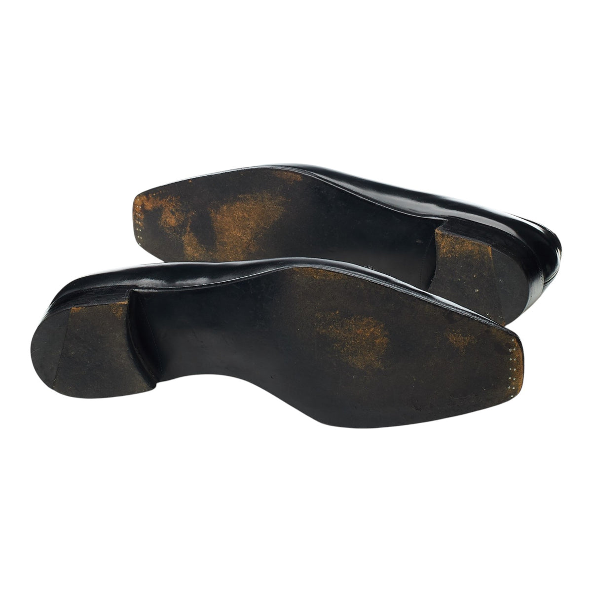 'De Rede' Black Leather Bow Tassel Loafers UK 8 E