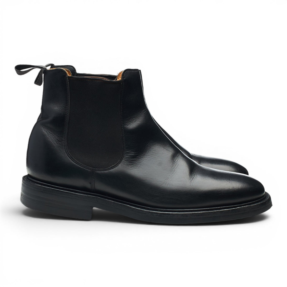 'Goodward' Black Leather Chelsea Boots UK 7 G