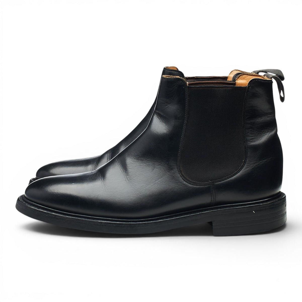 'Goodward' Black Leather Chelsea Boots UK 7 G