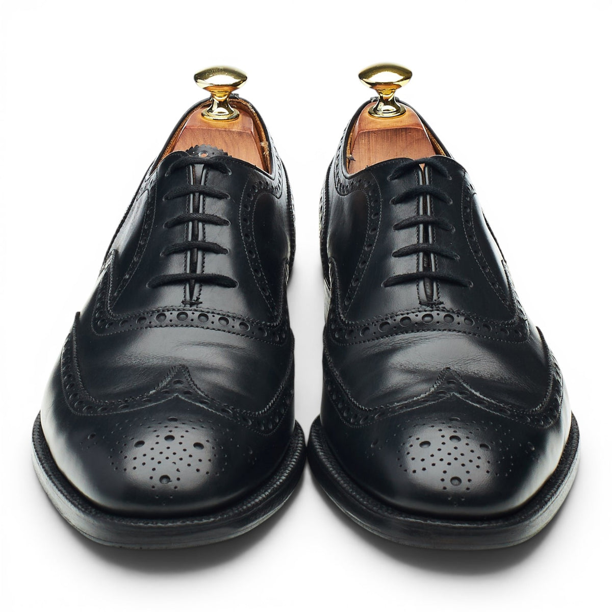 'Chetwynd' Black Leather Oxford Brogues UK 7.5 F