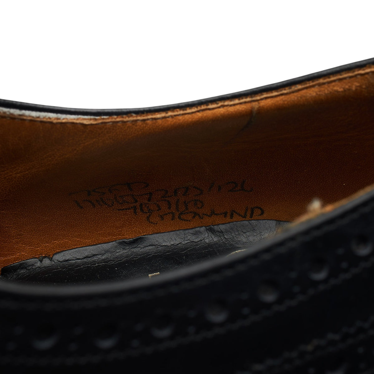 'Chetwynd' Black Leather Oxford Brogues UK 7.5 F