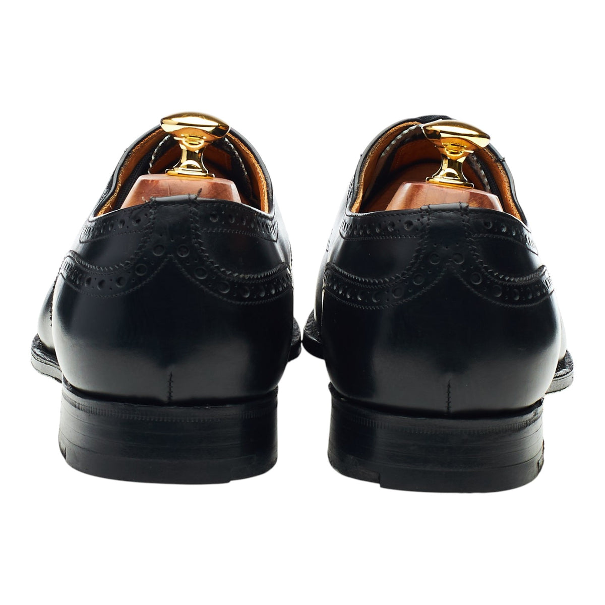 'Diplomat' Black Leather Oxford Brogues UK 10.5 F