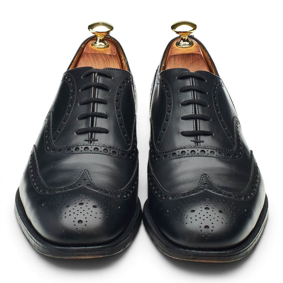 'Chetwynd' Black Leather Oxford Brogues UK 7 F