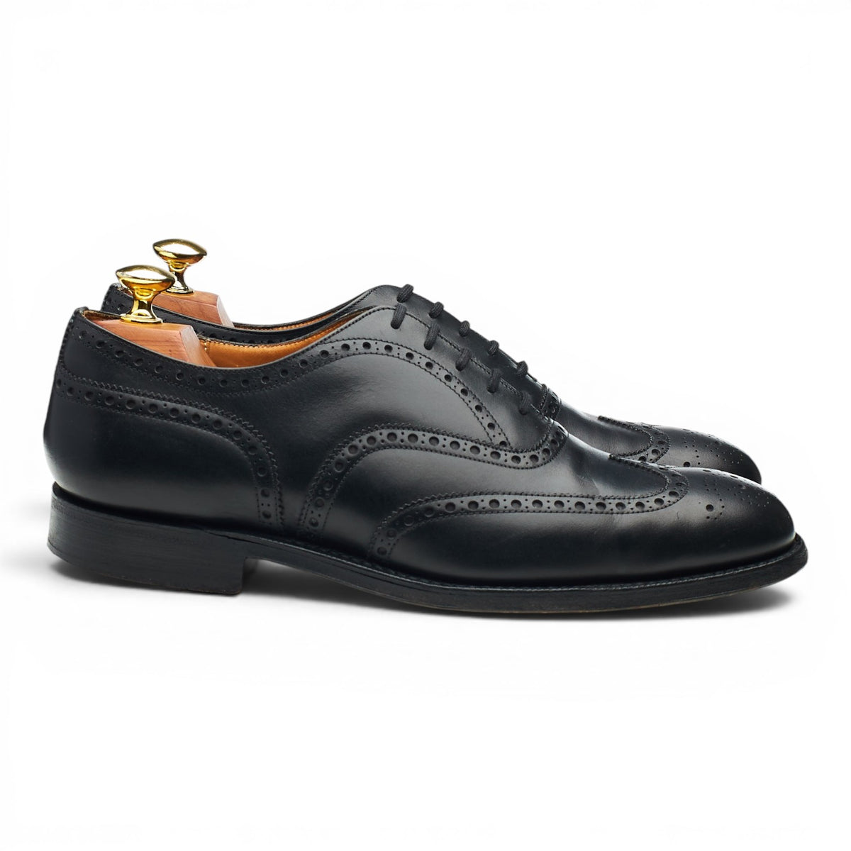 'Chetwynd' Black Leather Oxford Brogues UK 7 F