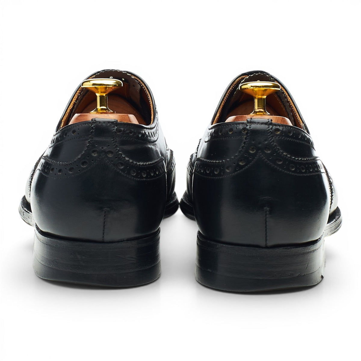 Vintage Black Leather Oxford Brogues UK 8.5 F