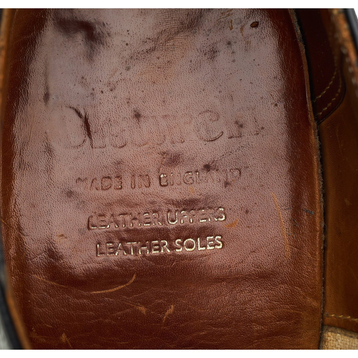 Vintage Black Leather Oxford Brogues UK 8.5 F