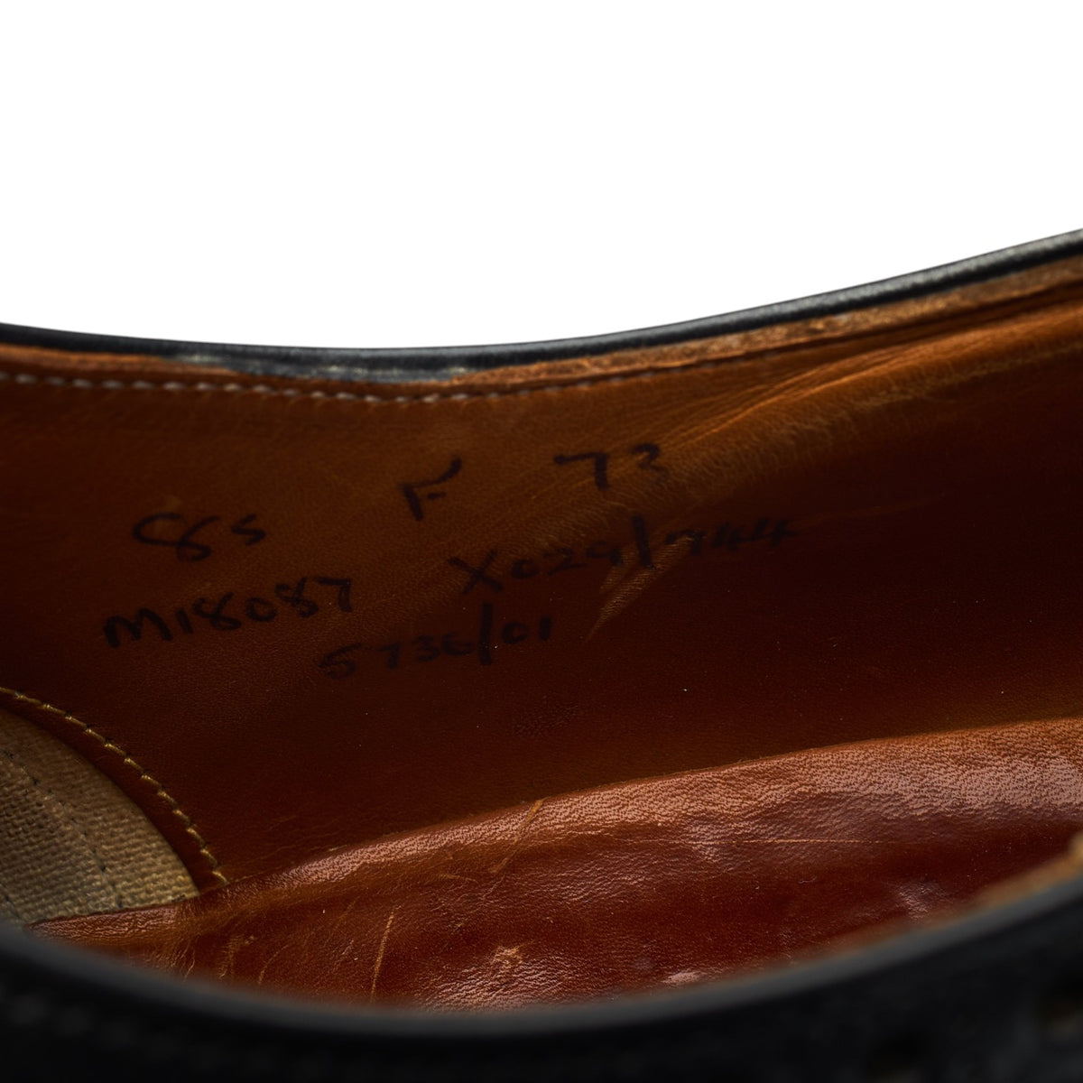 Vintage Black Leather Oxford Brogues UK 8.5 F