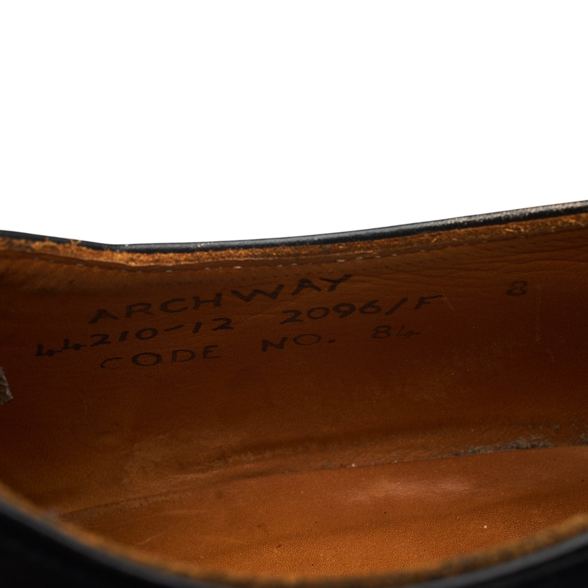 'Archway' Black Leather Derby UK 8 F