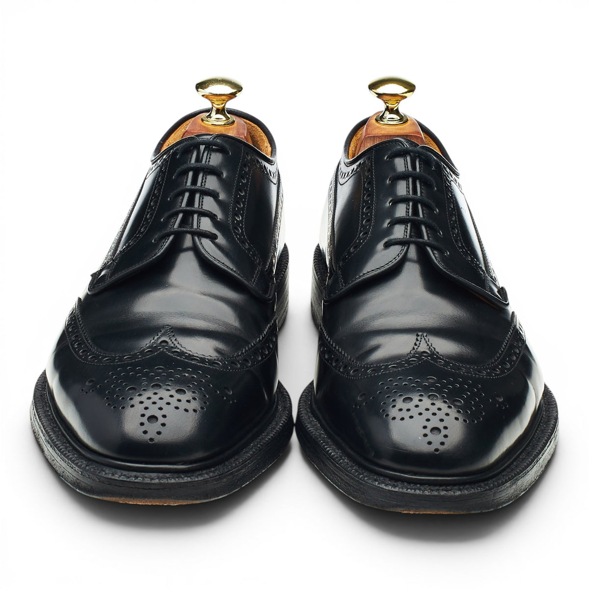 'Grafton' Black Leather Derby Brogues UK 7 G