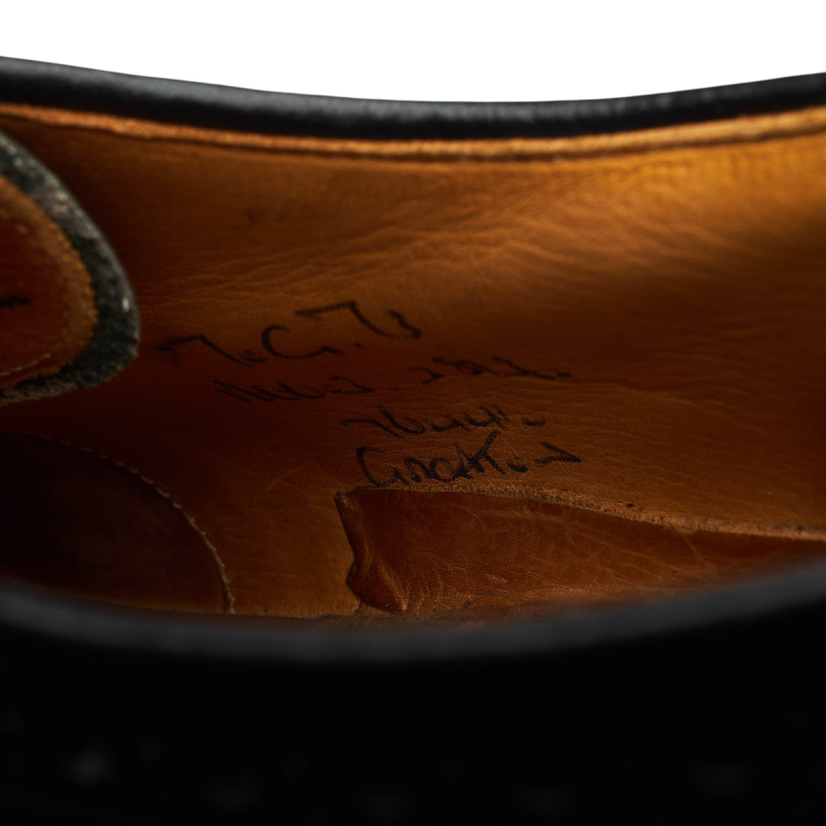 'Grafton' Black Leather Derby Brogues UK 7 G