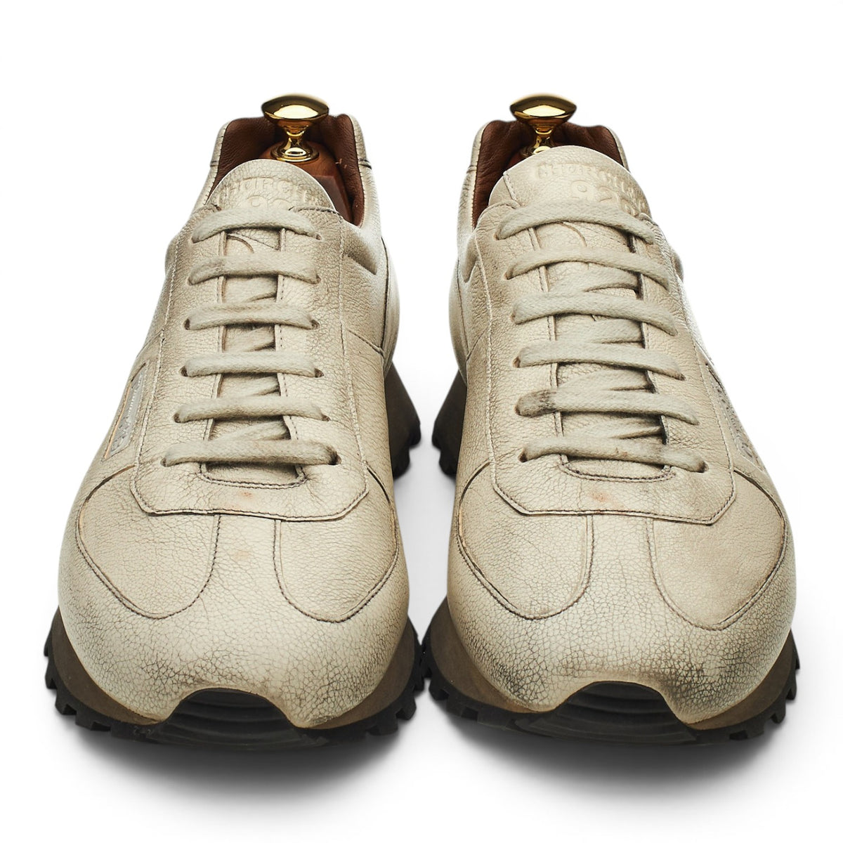 'Shanghai 929' White Leather Sneakers UK 9