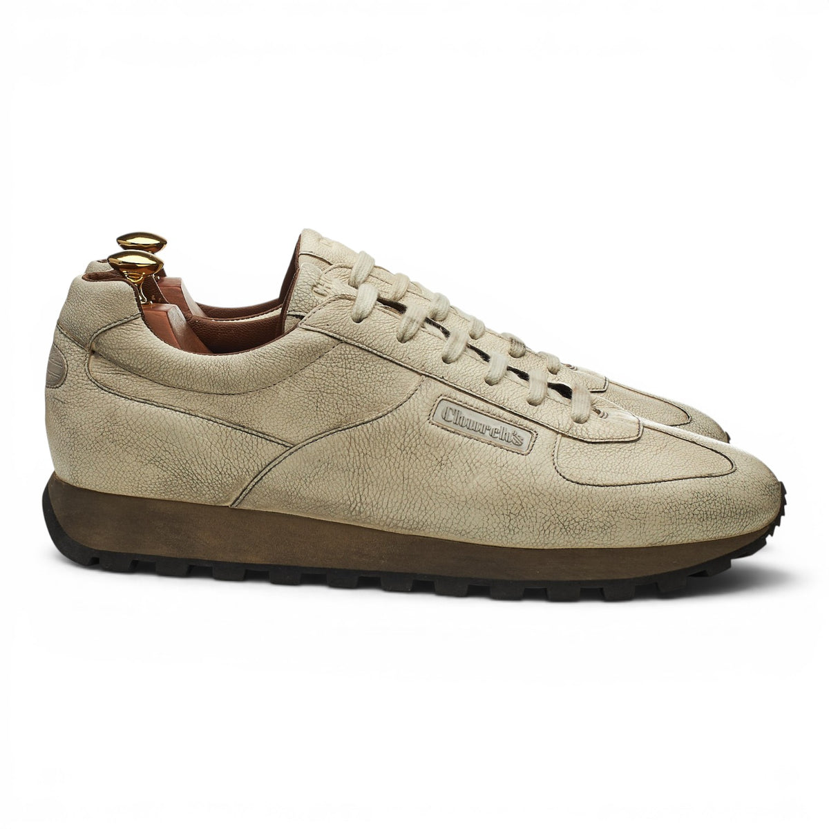 'Shanghai 929' White Leather Sneakers UK 9