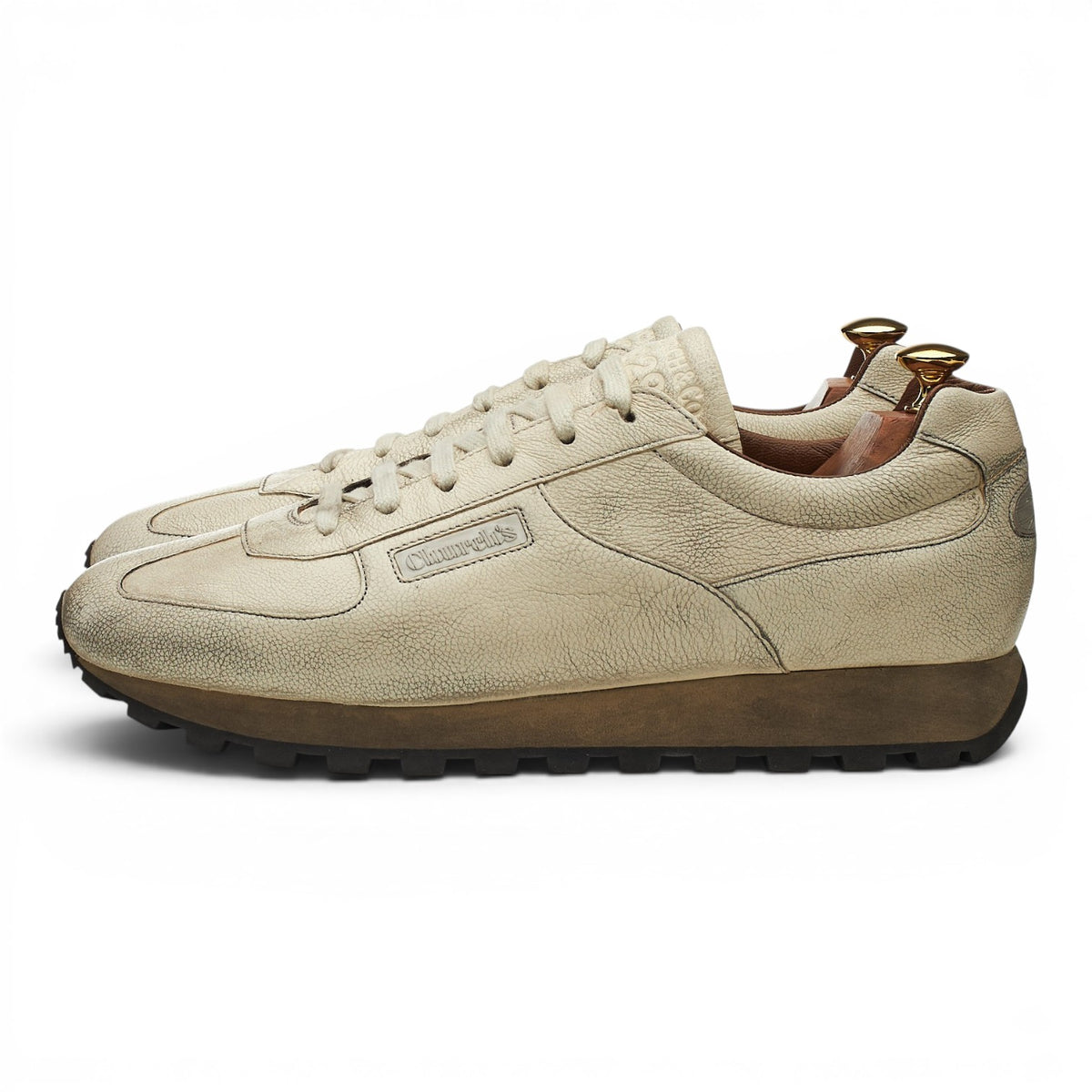 'Shanghai 929' White Leather Sneakers UK 9