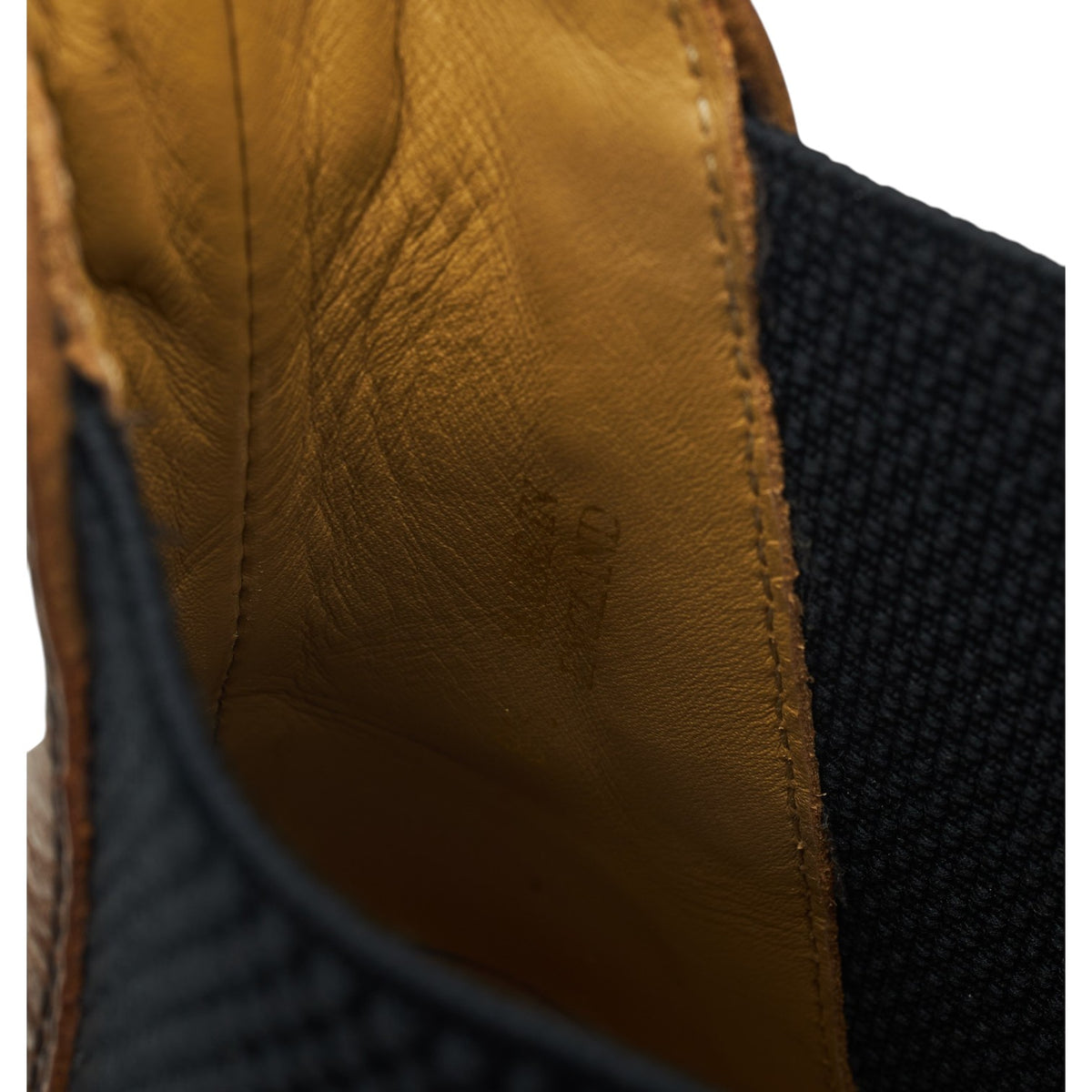 Brown Waxed Leather Chelsea Boots UK 8.5