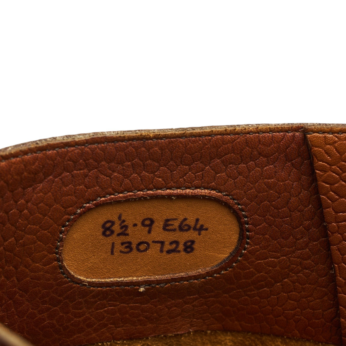 'Galway' Tan Brown Grain Leather Boots UK 8.5 E