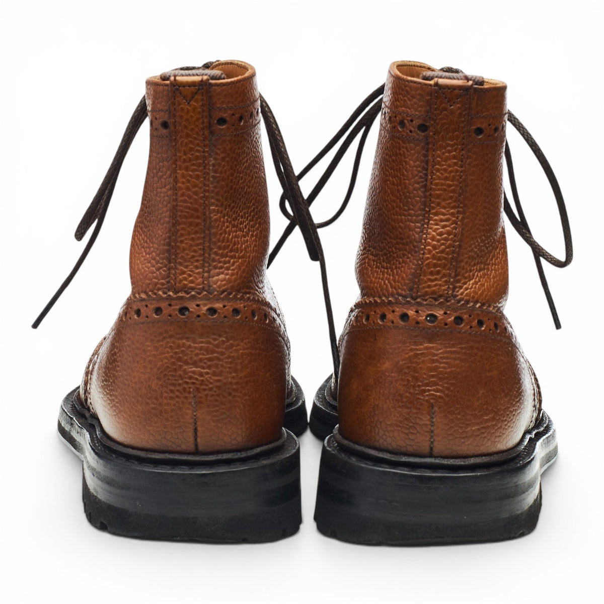 'McFarlane' Tan Brown Grain Brogue Boots UK 5.5 G