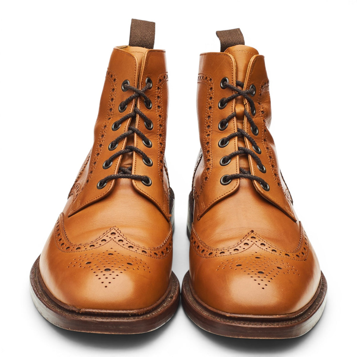 1880 'Burford 2' Tan Brown Leather Brogue Boots UK 11 F