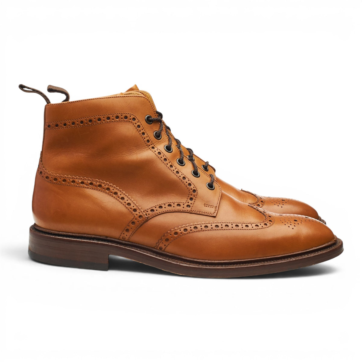 1880 'Burford 2' Tan Brown Leather Brogue Boots UK 11 F