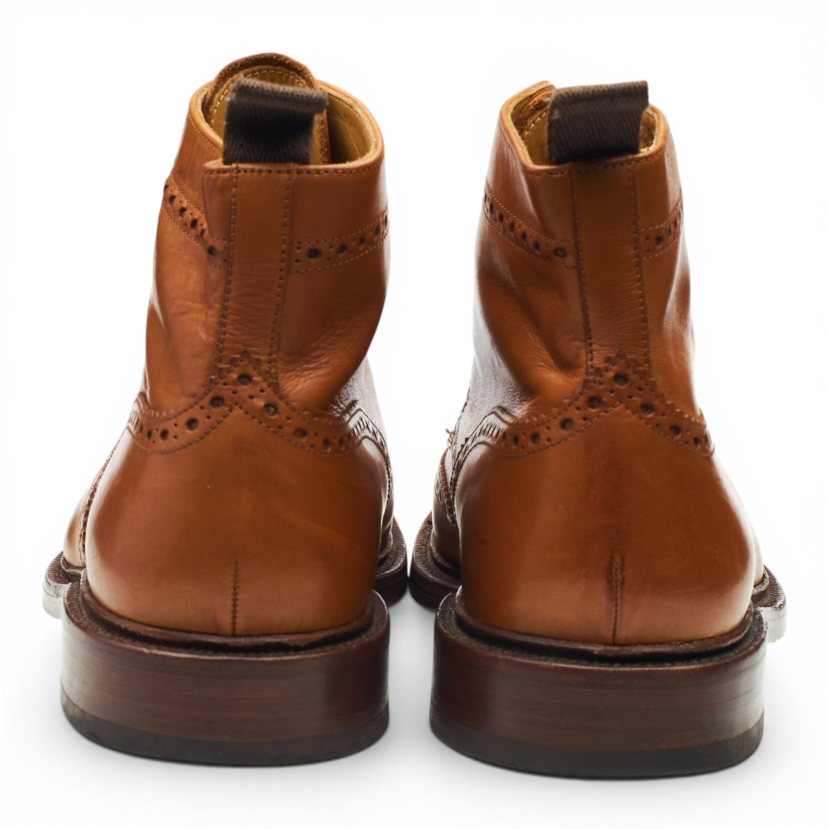 1880 'Burford 2' Tan Brown Leather Brogue Boots UK 11 F