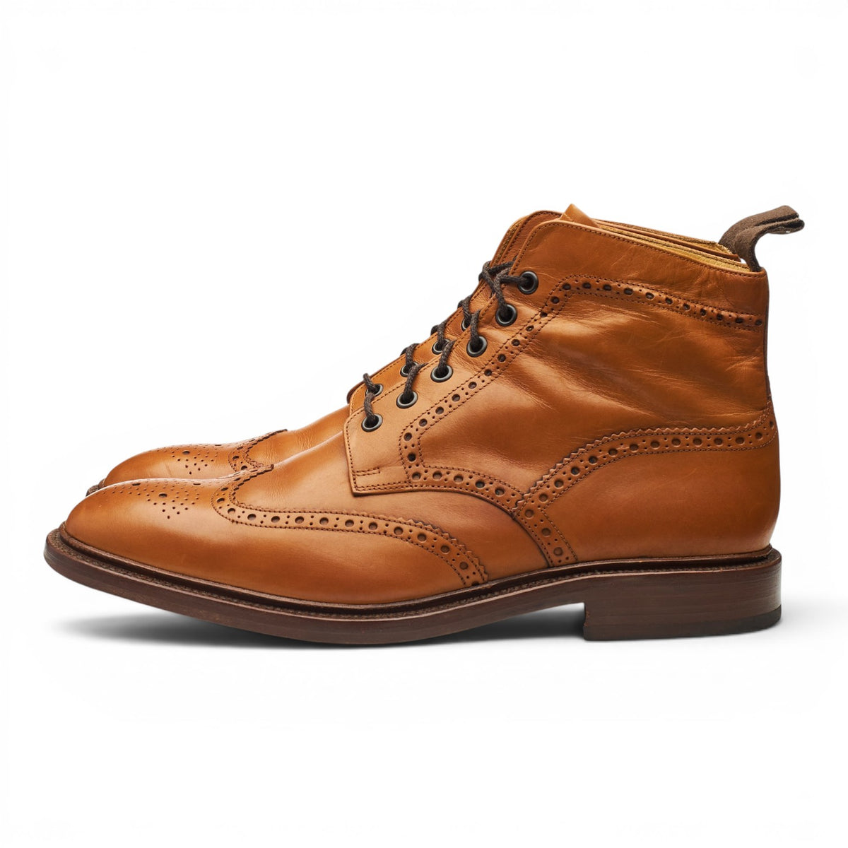 1880 'Burford 2' Tan Brown Leather Brogue Boots UK 11 F