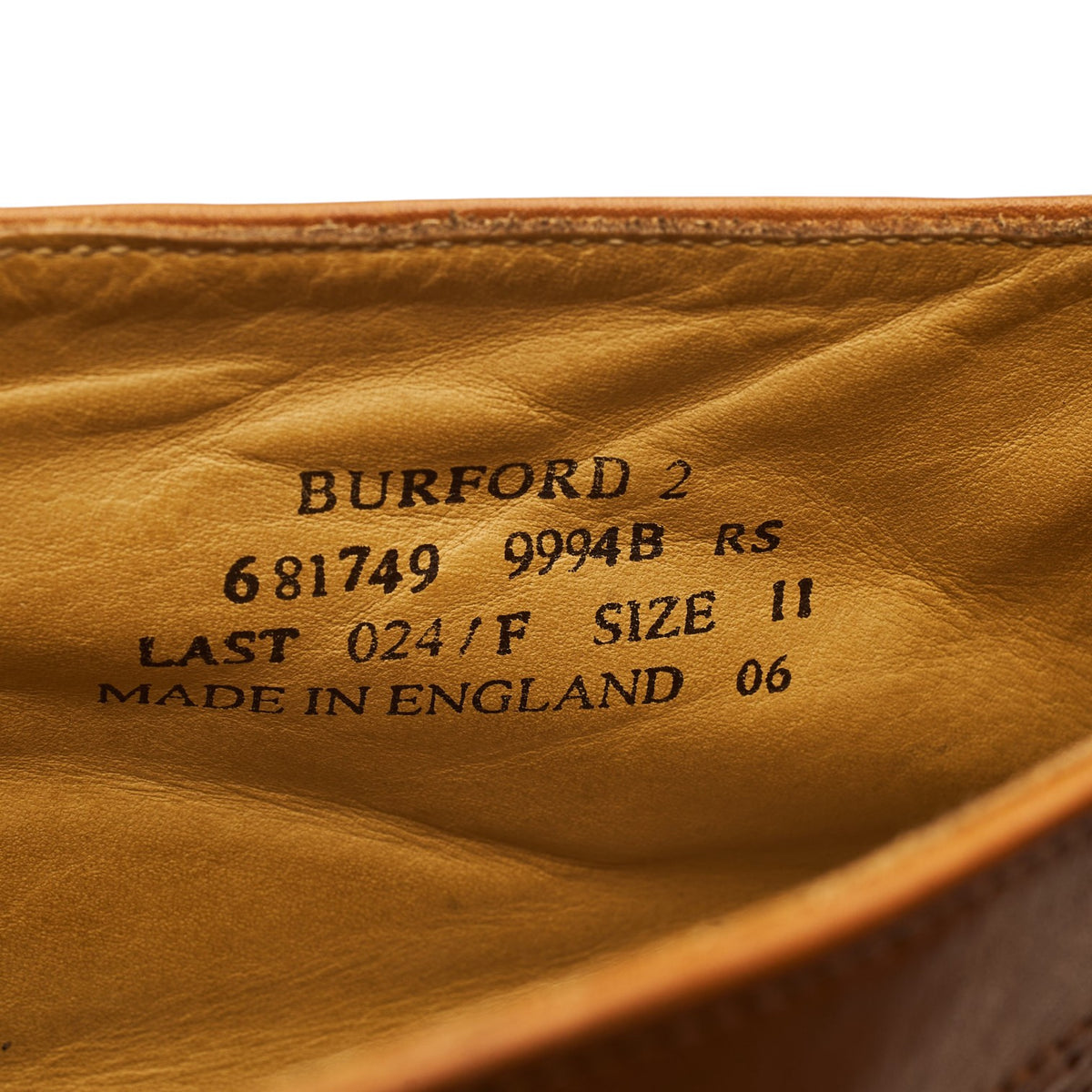 1880 'Burford 2' Tan Brown Leather Brogue Boots UK 11 F