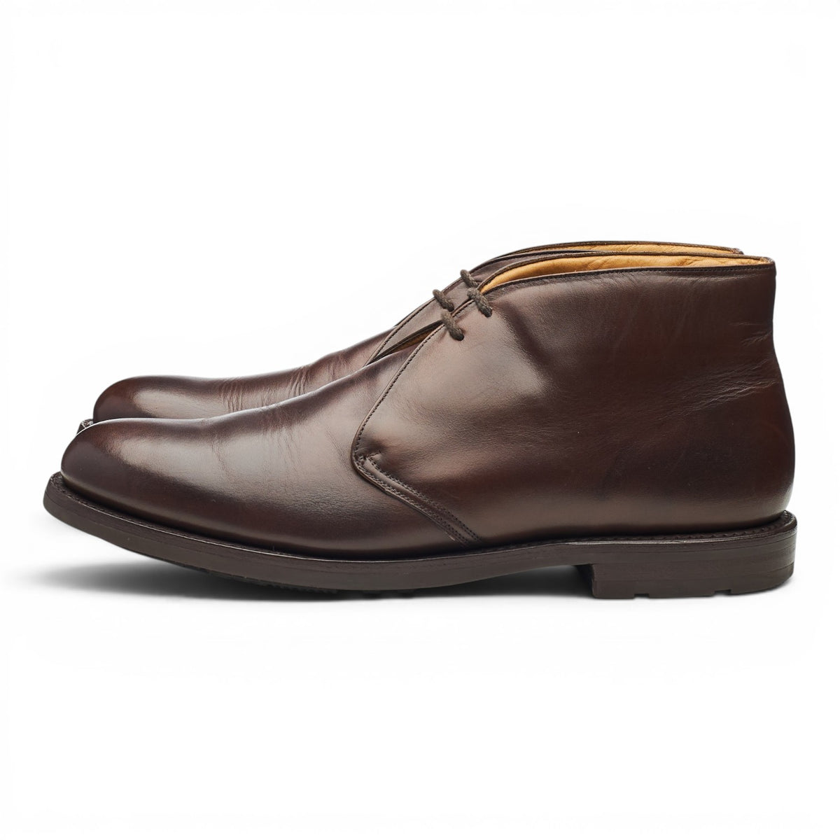 'Cowley' Dark Brown Leather Chukka Boots UK 10 F