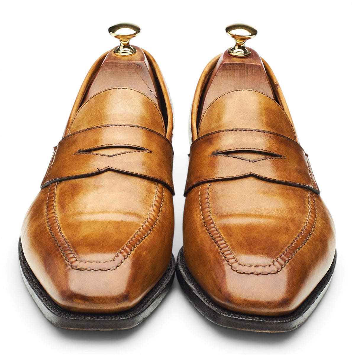 'Principe' Tan Brown Leather Loafers UK 9 EU 43