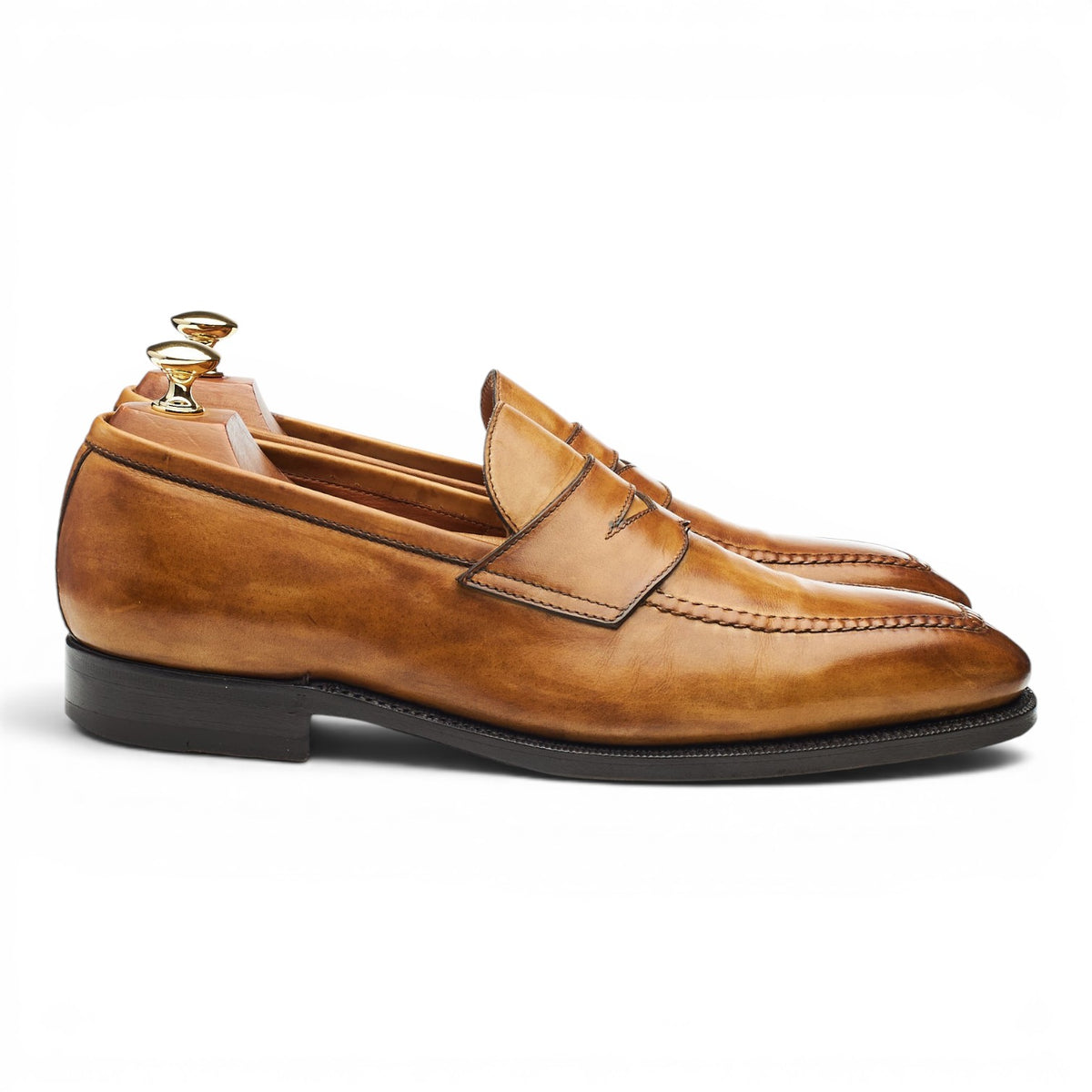 'Principe' Tan Brown Leather Loafers UK 9 EU 43