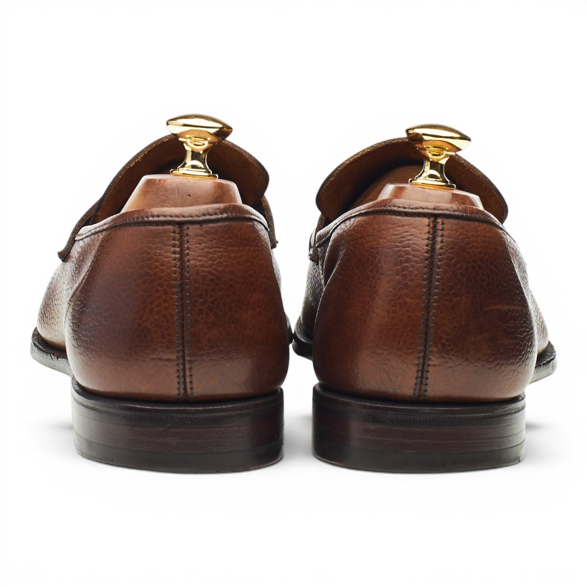 'George' Dark Brown Leather Loafers UK 10 E