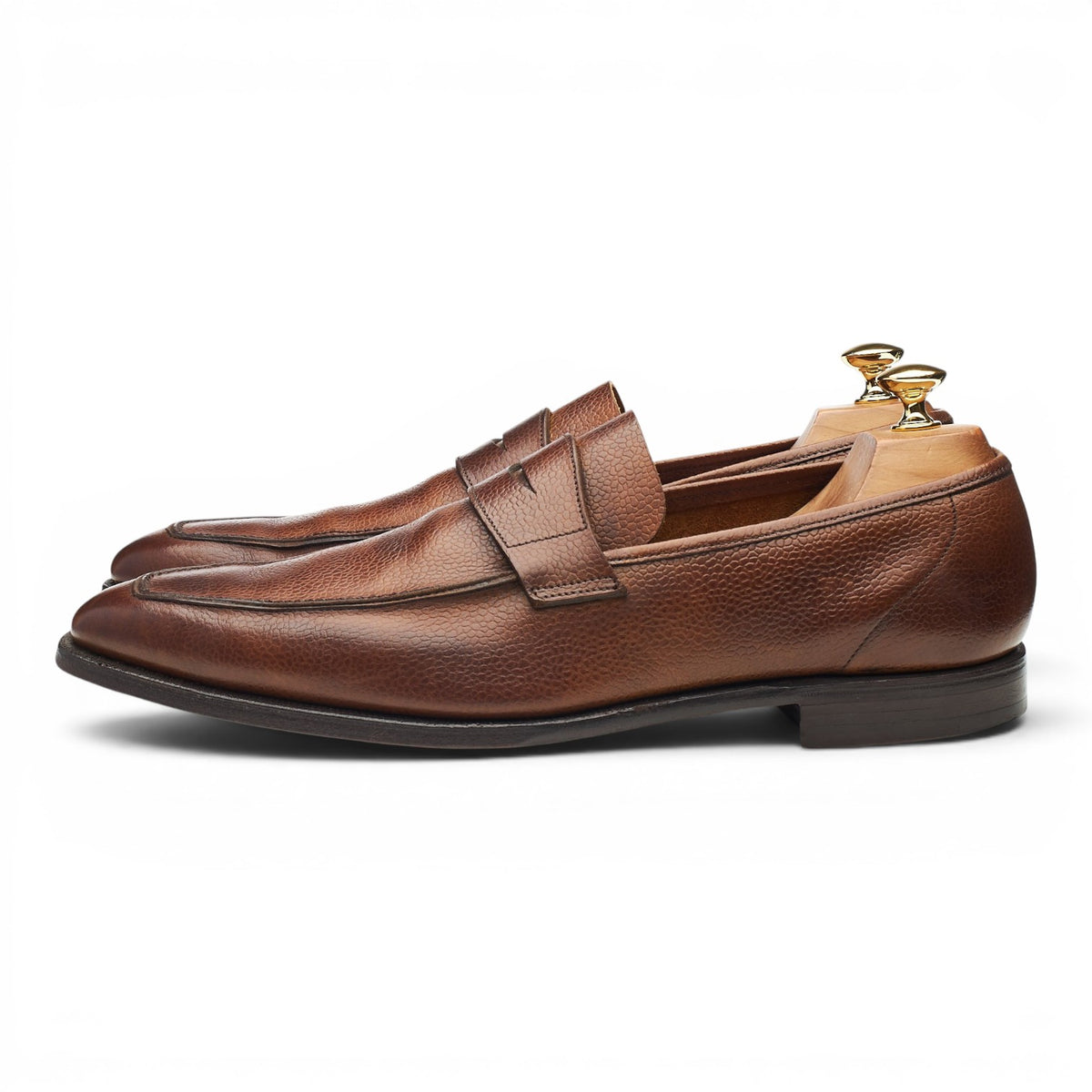 'George' Dark Brown Leather Loafers UK 10 E