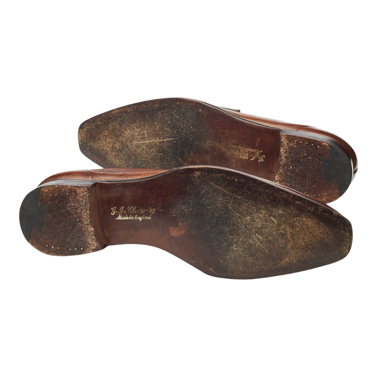 'George' Dark Brown Leather Loafers UK 10 E