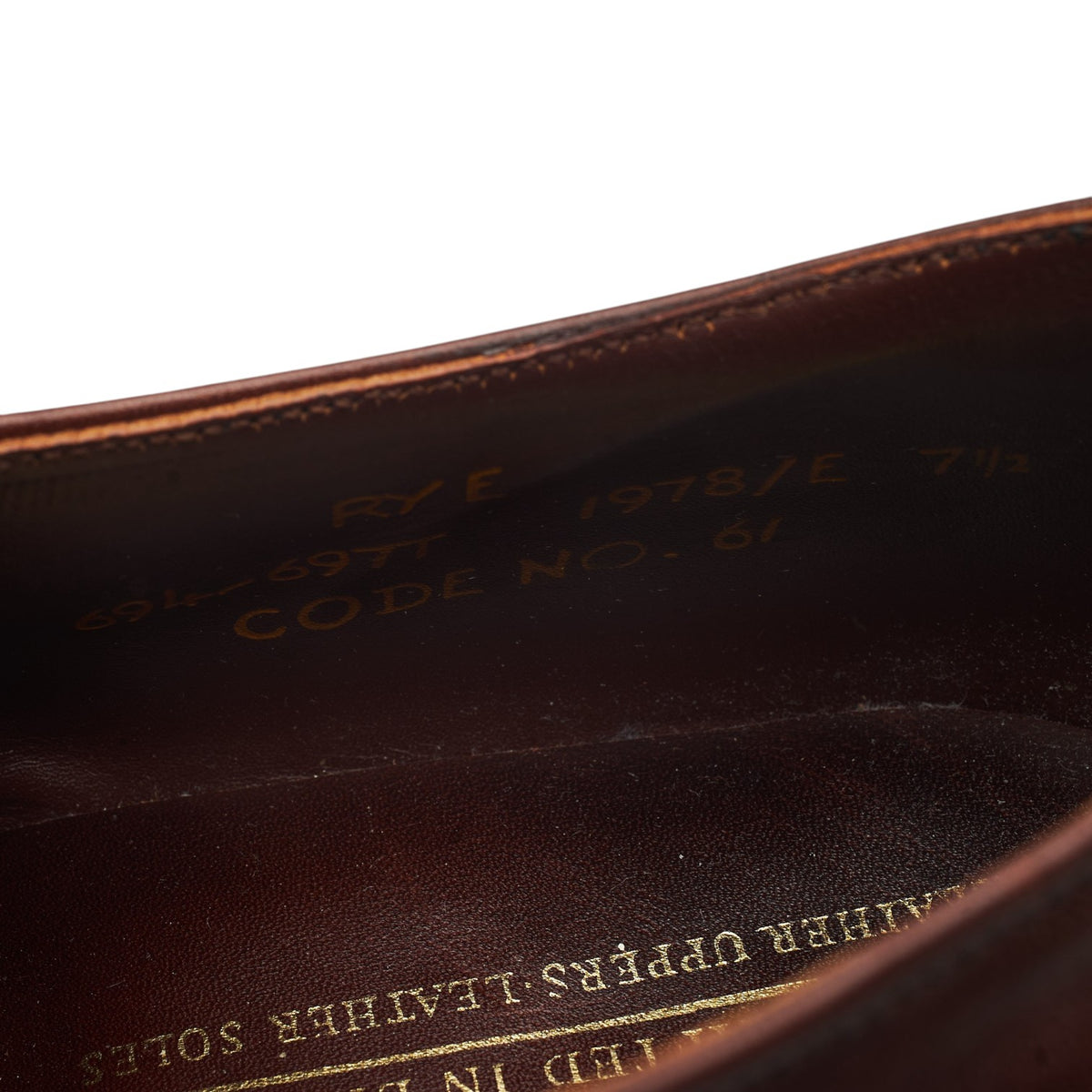 Vintage 'Rye' Brown Leather Derby UK 7.5 E