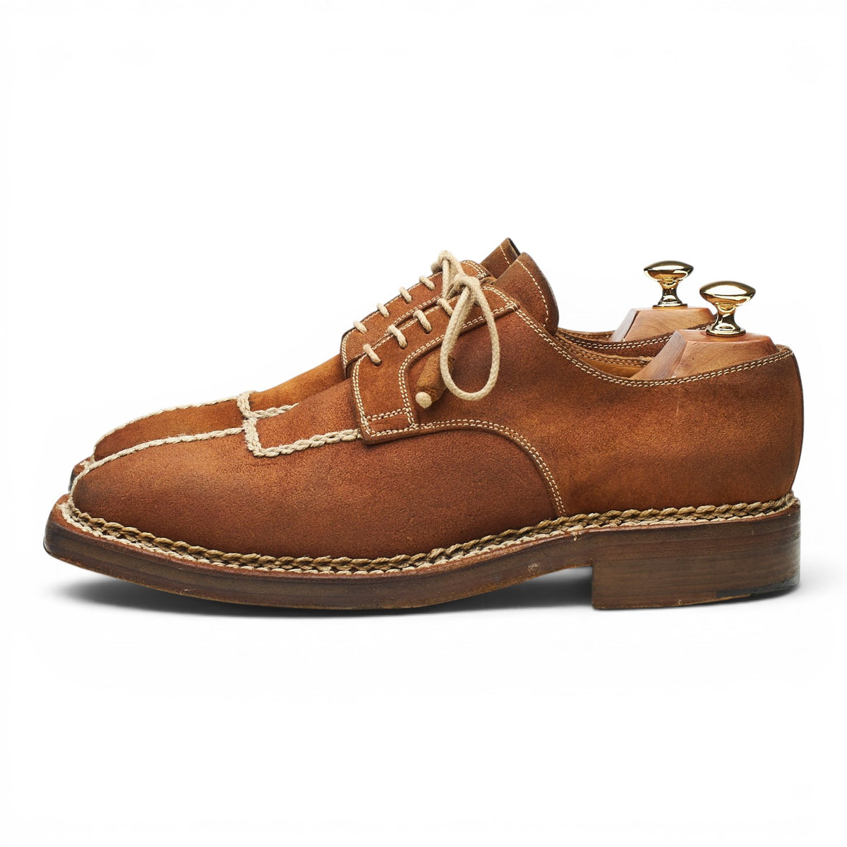 Snuff Brown Suede Split Toe Derby UK 9.5 US 10