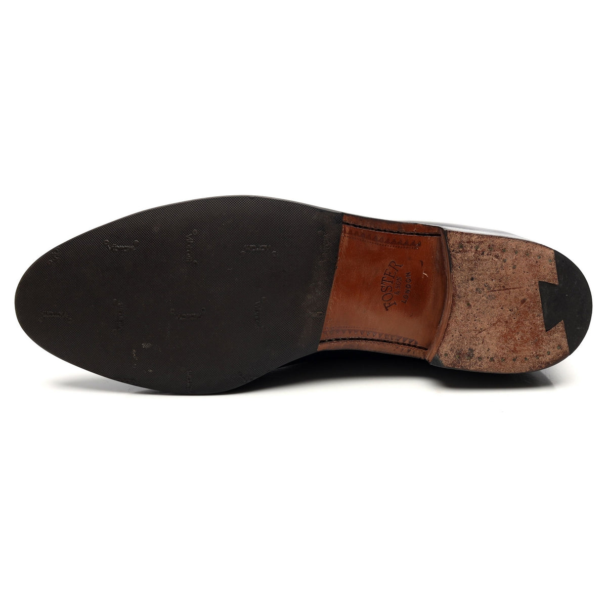 Black Leather Tassel Loafers UK 11.5