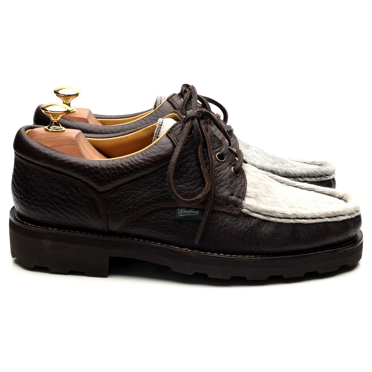 &#39;Thiers&#39; Dark Brown Leather Deck Shoes UK 8