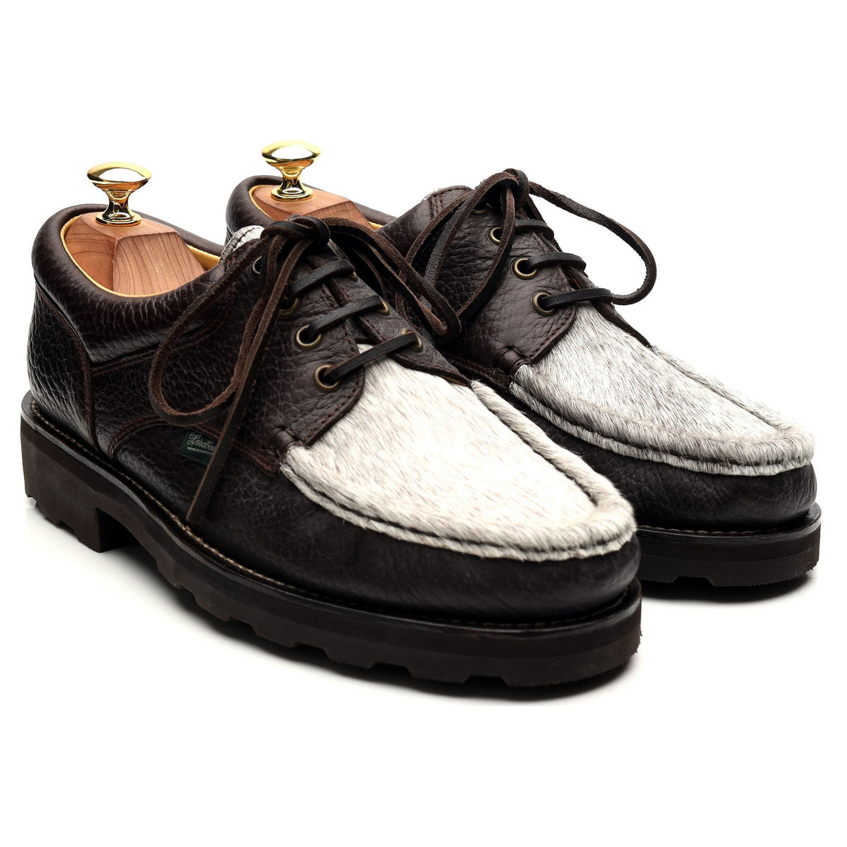 &#39;Thiers&#39; Dark Brown Leather Deck Shoes UK 8