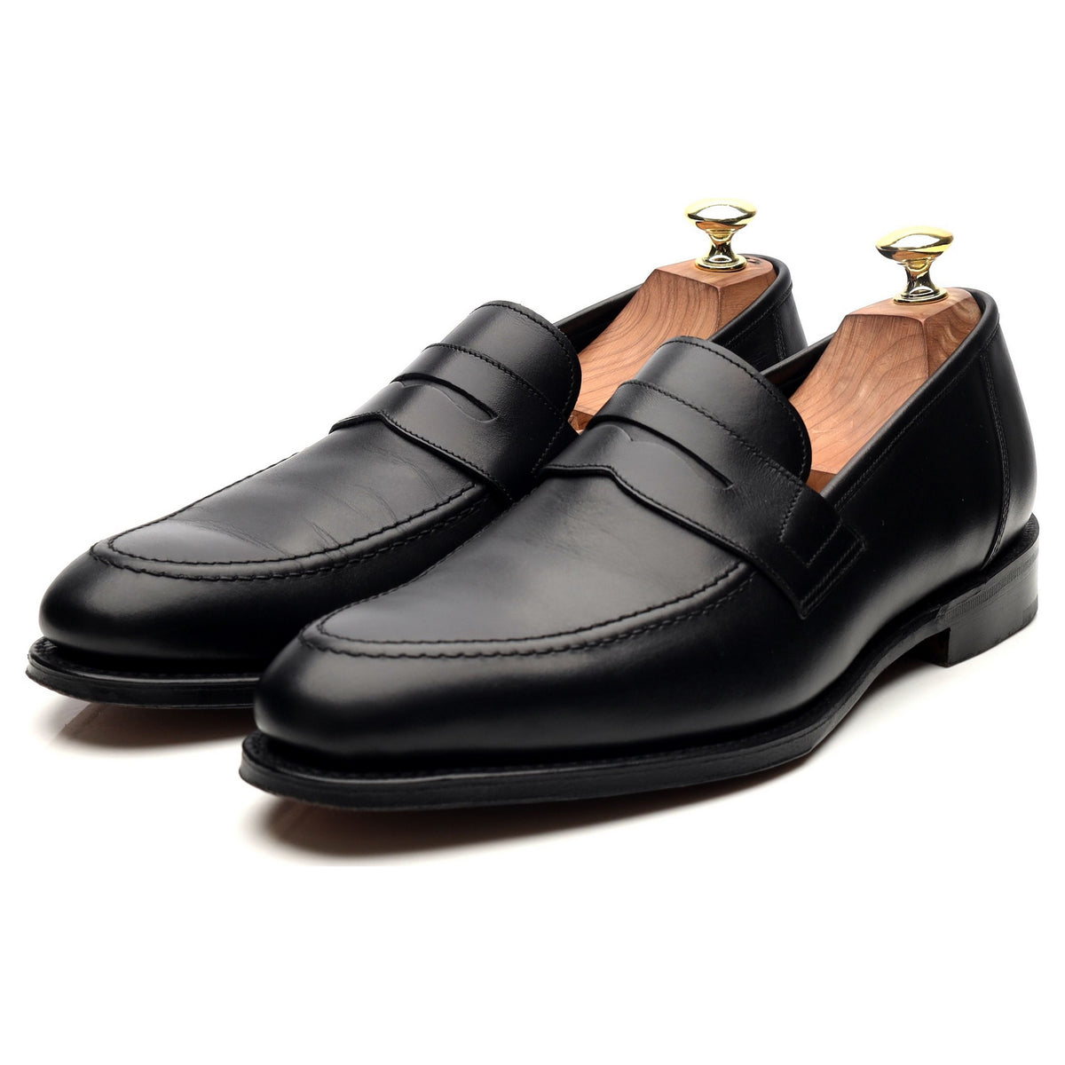 1880 Legacy &#39;Anson&#39; Black Leather Loafers UK 7.5 F