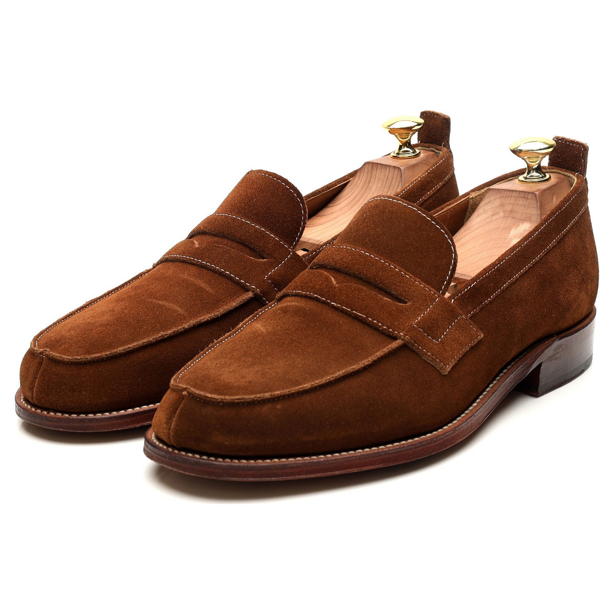 &#39;James&#39; Snuff Brown Suede Loafers UK 8 E