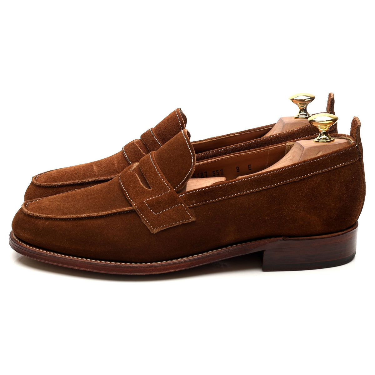 &#39;James&#39; Snuff Brown Suede Loafers UK 8 E