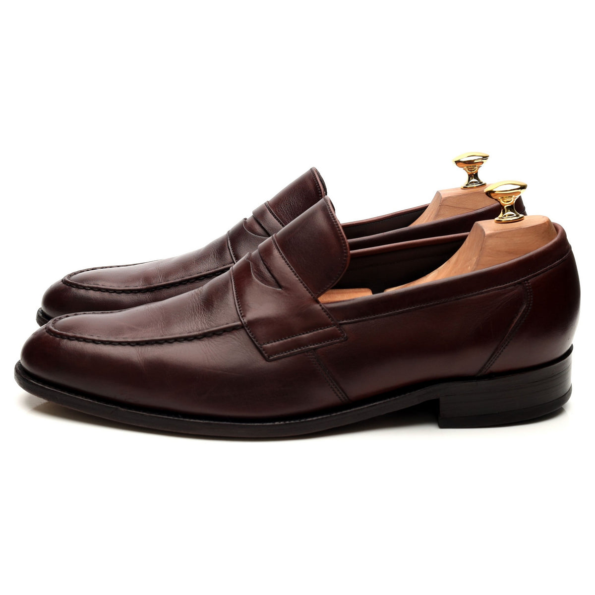 Burgundy Leather Loafers UK 10 F