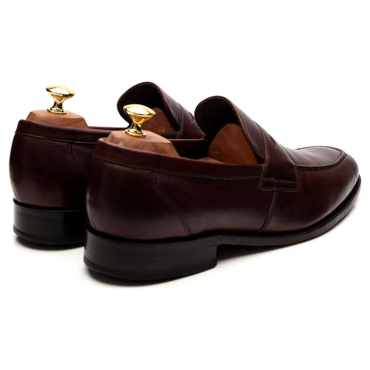 Burgundy Leather Loafers UK 10 F